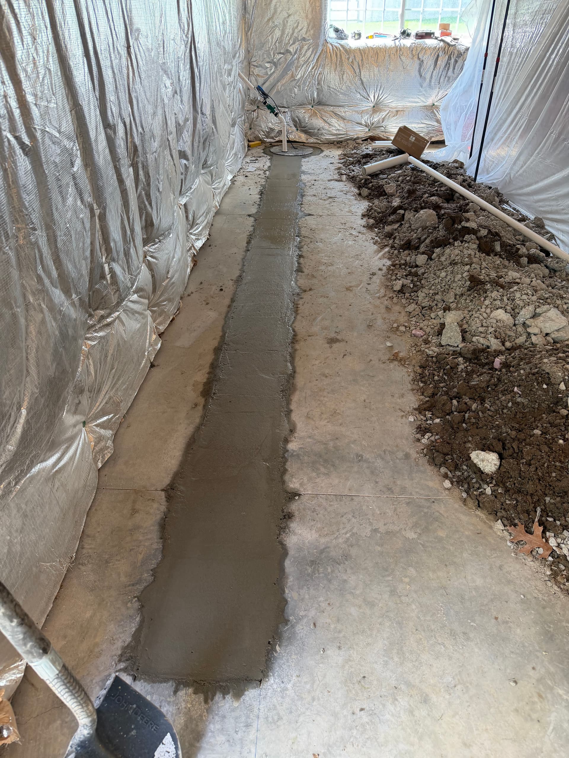 Interior Basement Drainage System Installed the Right Way image