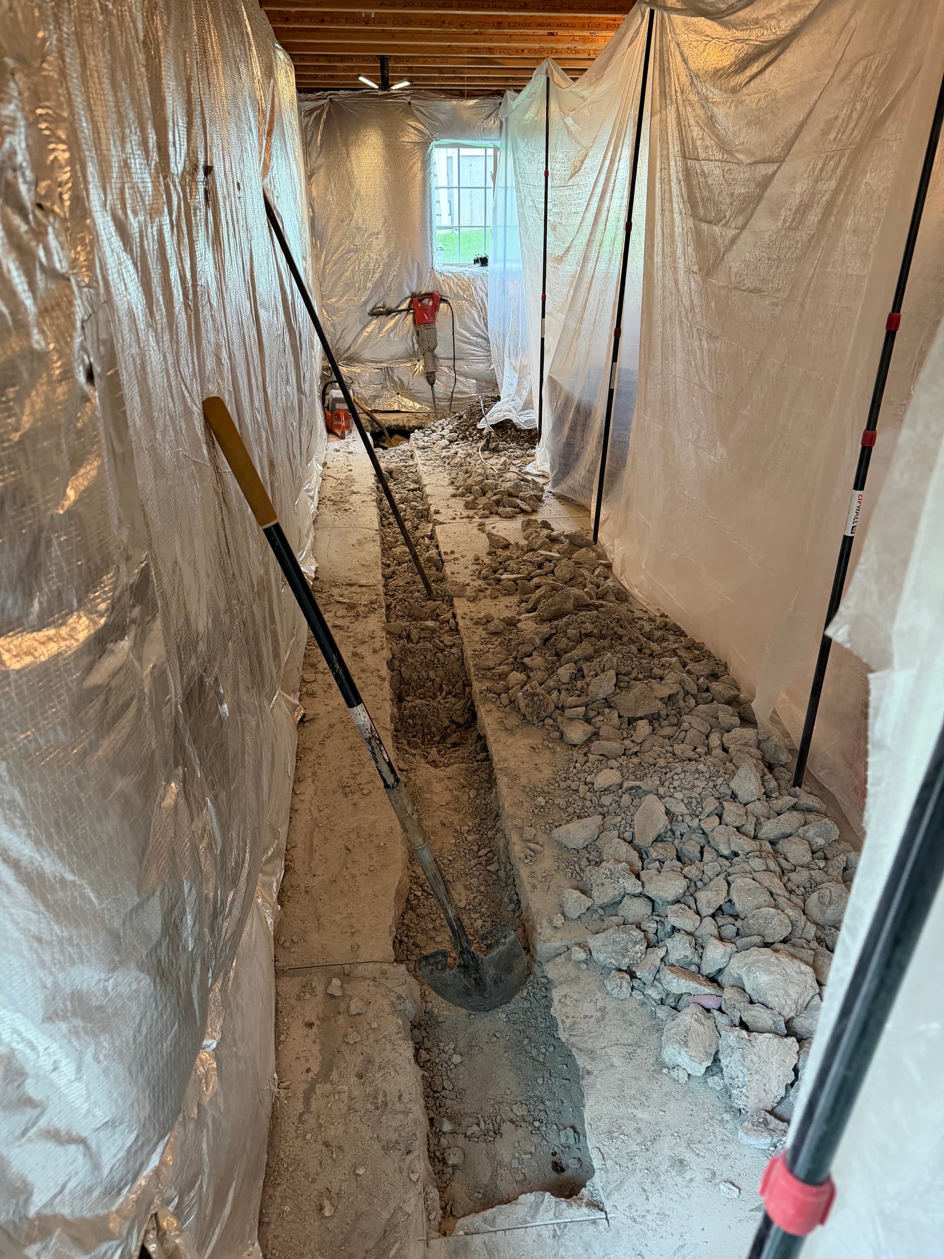 Gallery photos for Interior Basement Drainage System Installed the Right Way: Image #1