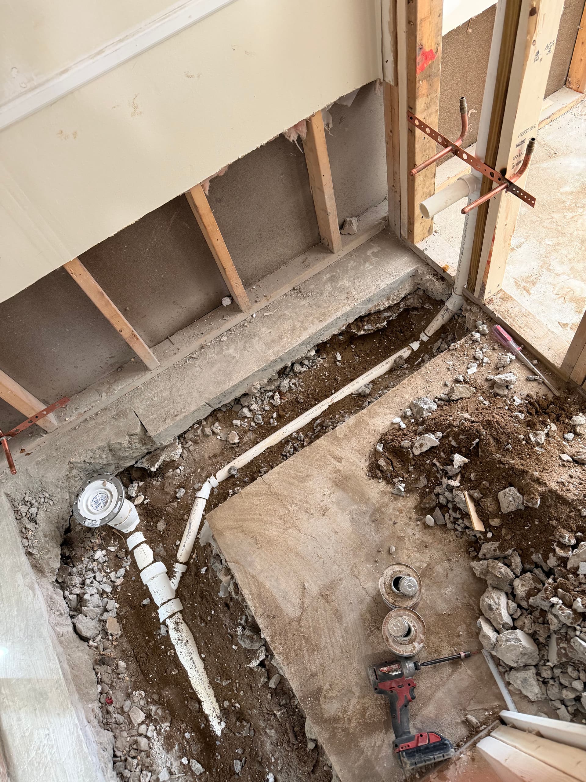Gallery photos for Half Bath Plumbing Relocation Done Right in Ballston Lake: Image #2