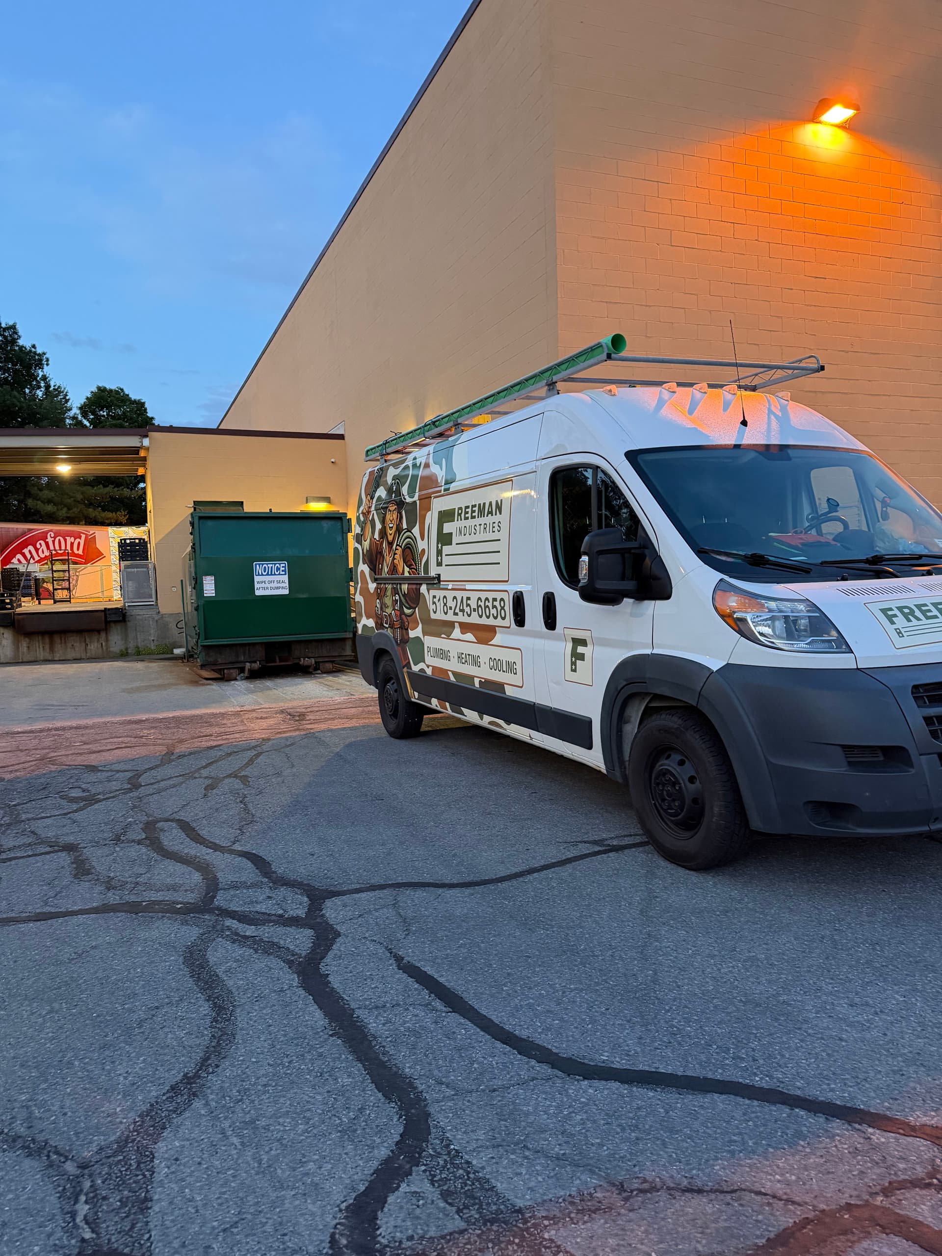 Late-Night Refrigeration Line Insulation Fix at a Grocery Store image