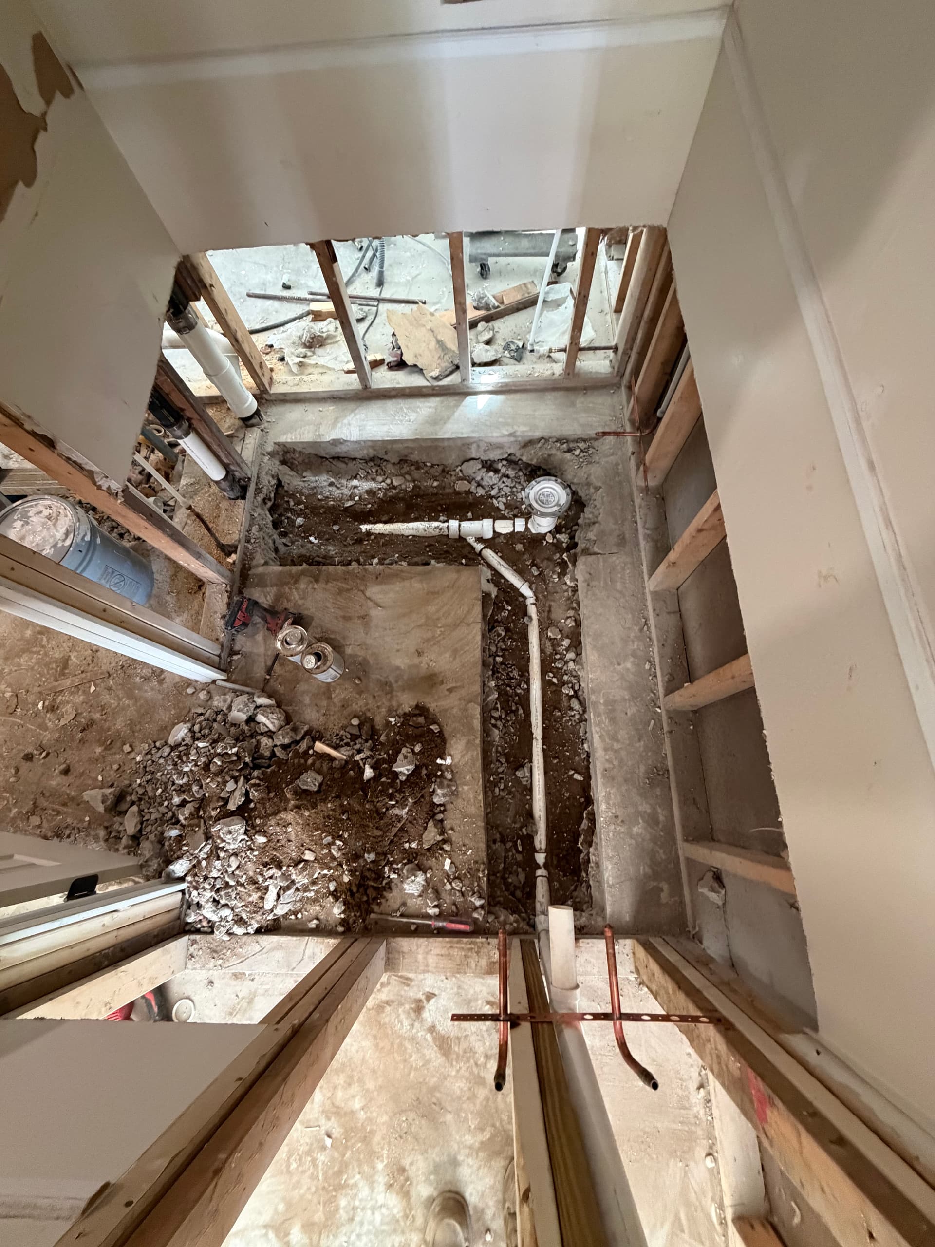 Gallery photos for Half Bath Plumbing Relocation Done Right in Ballston Lake: Image #1
