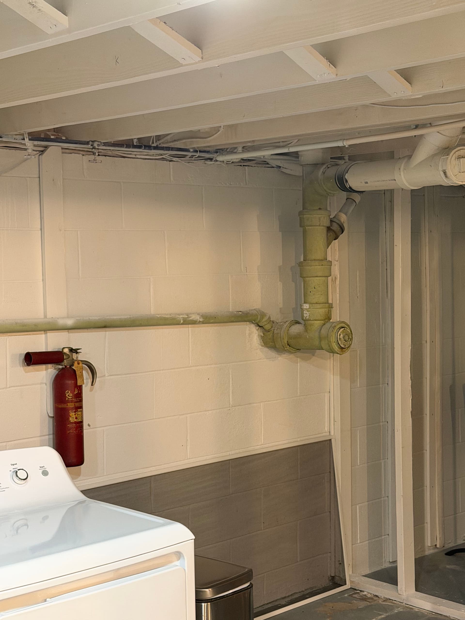 Gallery photos for Basement Back-Pitched Pipe Correction Done Right: Image #3